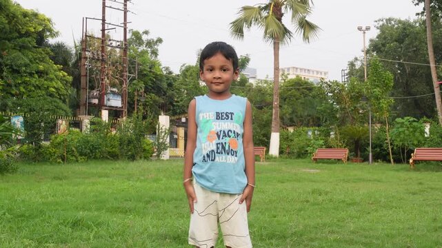 Young child enjoying a relaxing summer vacation