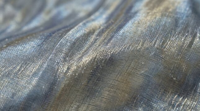 Macro photography of moire ribbon watered silk texture. Detailed textile weave background