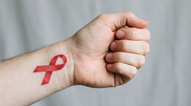Raising awareness for world aids day showing solidarity promoting prevention and supporting those living with hiv aids globally