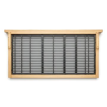 Wooden framed metal ventilation grille for interior wall installation
