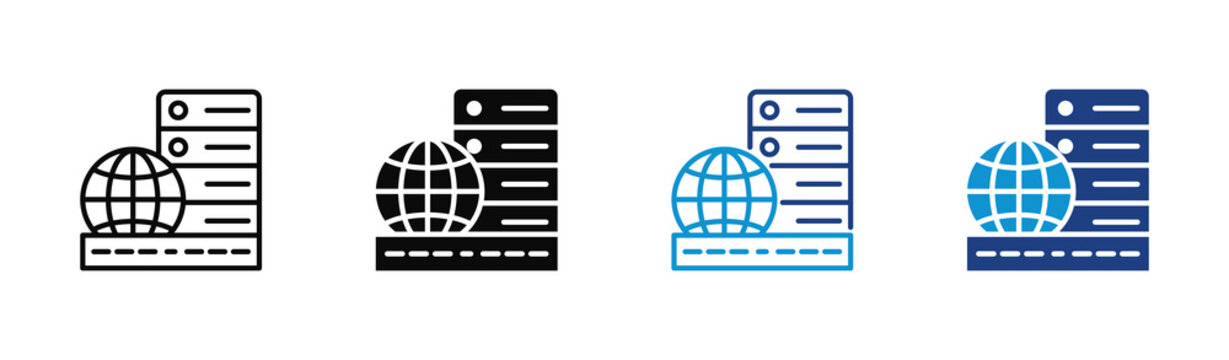 Dns Server icon set multiple style collection
