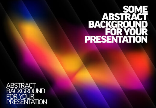 Modern Abstract Presentation Background with Glowing Colorful Gradients