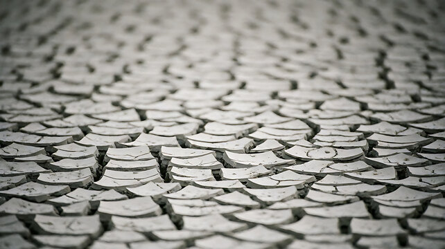 cracked mudflat with polygonal cracks in dried mud