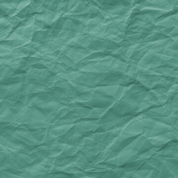 Textured teal crumpled paper background