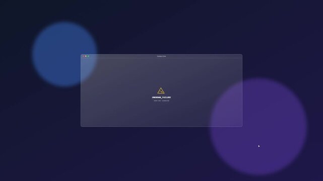 Digital window interface shattering into fragments on a dark background