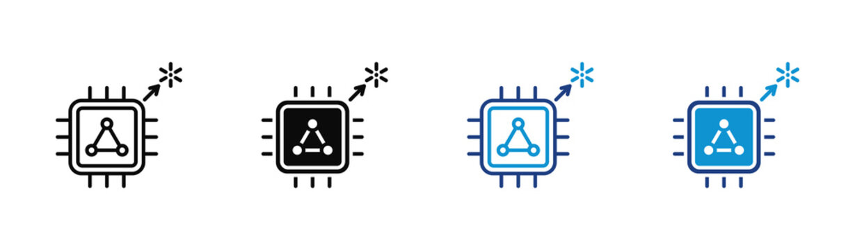Inference Engine icon set multiple style collection