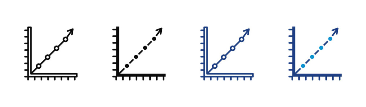 Regression icon set multiple style collection