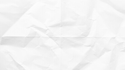 Fototapeta premium Crumpled white paper texture desktop wallpaper