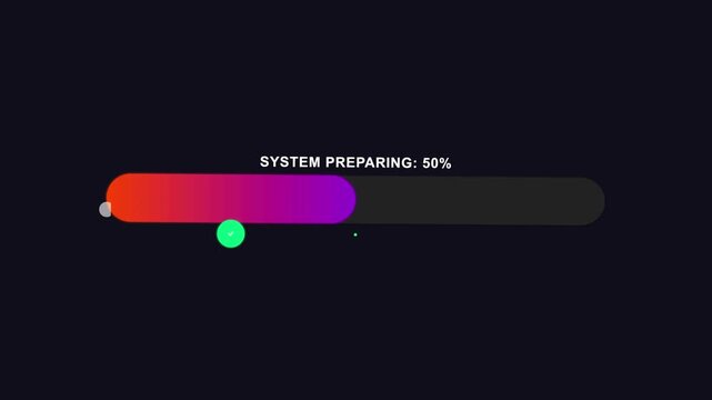 System preparing progress bar showing software update status