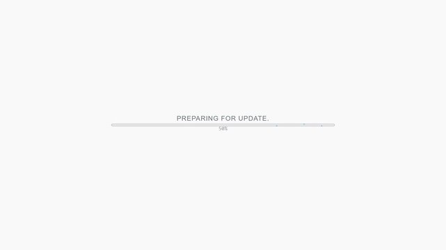 Software update progress bars preparing on a clean white background