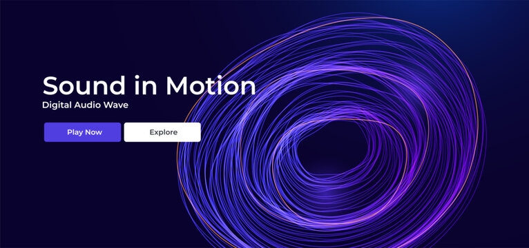Sound Wave Ripple Digital Equalizer Design. Big Data AI Voice Audio Visualization. Digital Water Drop Waves Concept. Abstract Audio Ripple Wave Effect. Water Drop. Vector Illustration