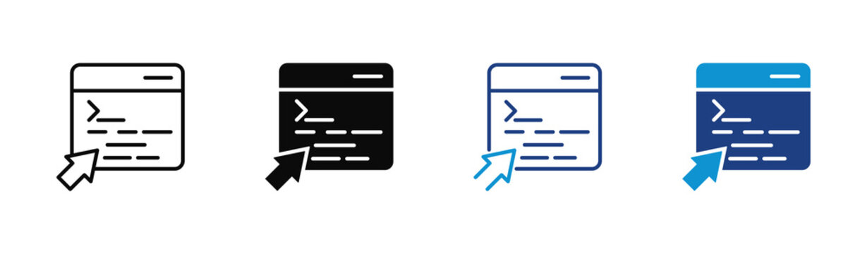 Terminal icon set multiple style collection