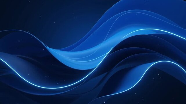 Dynamic blue abstract curves motion graphic for modern corporate