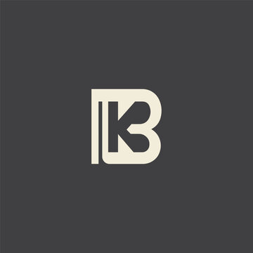 Luxury style BK letter logo design.