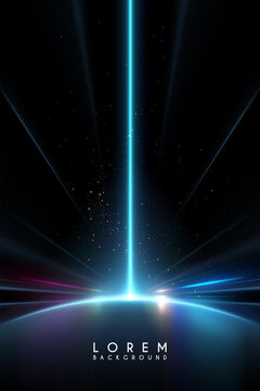 Planet with light rays effect