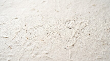 Fototapeta premium Handmade paper displays natural organic fibers and rough textures on a creamy beige craft surface.