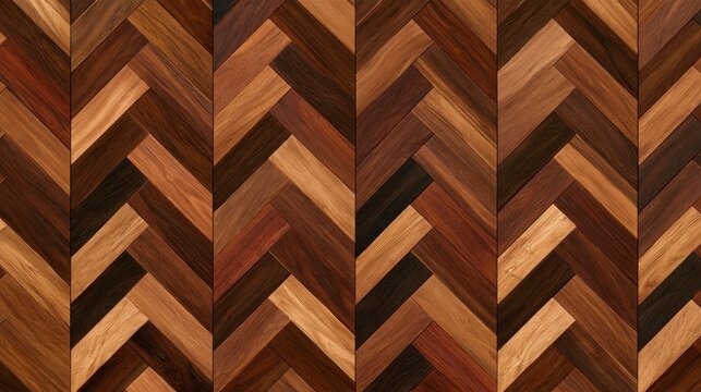 Seamless wood herringbone pattern parquet texture, natural hardwood flooring background