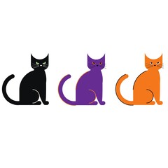 Halloween Cat Trio Icon Design © Jegos