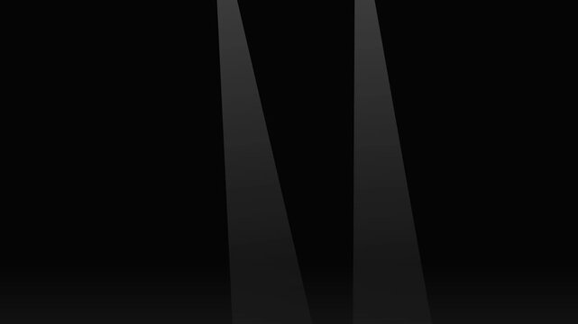 Dark triangular spotlight beams crossing on black background for dramatic cinematic and elegant studio design