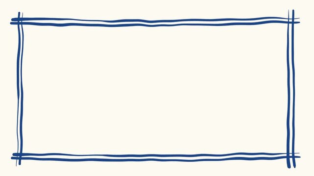 Doodle hand drawing frame border vintage stop motion background animation
