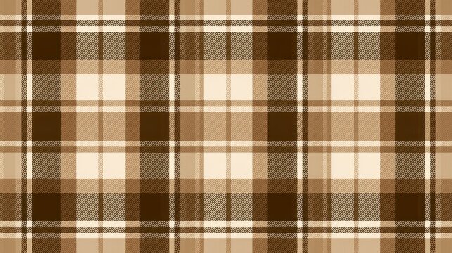 Classic Brown and Beige Plaid Tartan Pattern Background