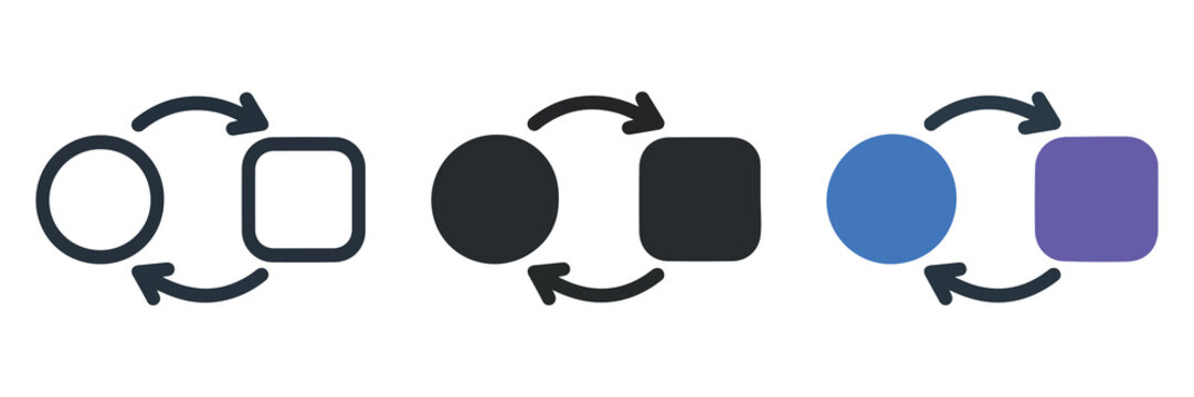 Shape Transformation Geometric Change Icon