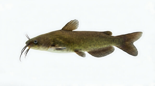 Fresh catfish fish on white background.