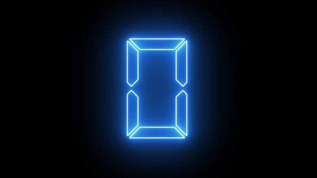 Digital Clock Countdown to 2027 with Blue Neon Numbers on Black Background