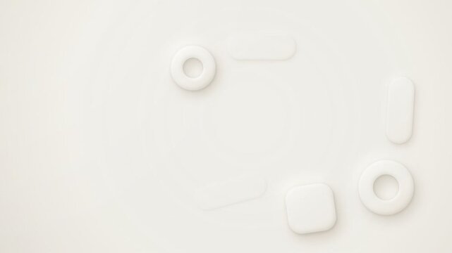 Cloud Dancer Neumorphic Soft Shapes Breathing Seamless Loop