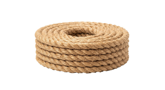 rope coil isolated on transparent background