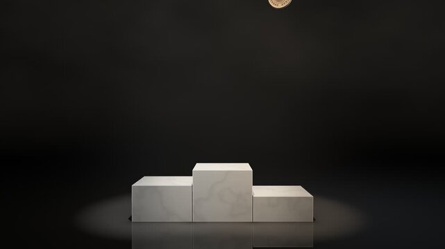 Gold Silver Bronze Medals Winners Podium Reveal Animation