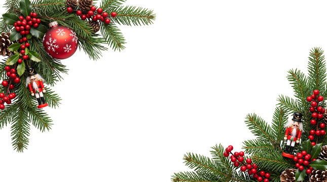 Christmas Bauble Corner Border