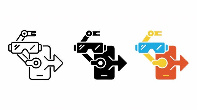 Diverse icons of a diver with snorkel and goggles in animation style