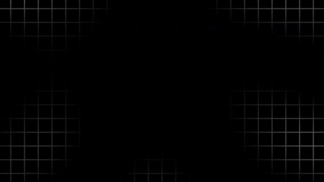 Abstract technology background random grid with white line wireframe mesh, animation organic fluid grid wave, minimalist cyber data network motion graphic overlay.