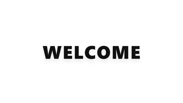 Premium typography animation with sequential entrance, micro-bounce baseline hit, and synchronized breathing.