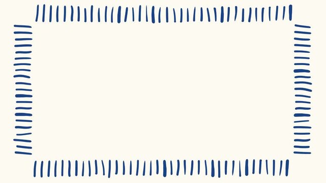 line sketchy cute vintage border frame animation