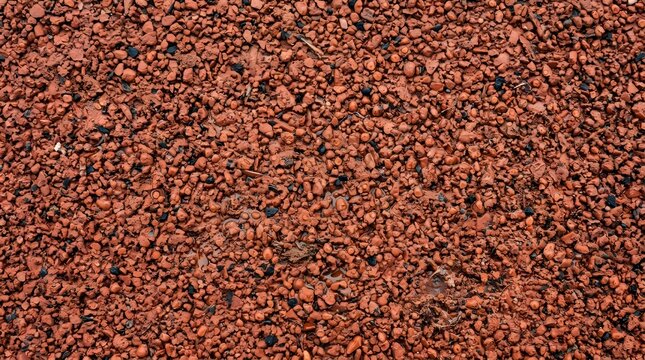 Natural red gravel surface texture for landscaping and garden construction projects creates a rugged earth tone aesthetic that enhances outdoor spaces while providing drainage solutions for