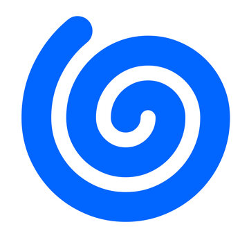 Abstract spiral vector icon, symbol of vortex, hypnosis, motion, swirl, and dynamic movement.