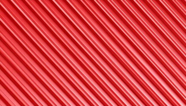 Abstract red diagonal striped background pattern with soft geometric shadowing