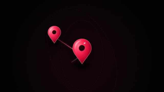 Red localization mark icons showing pin connections on black background