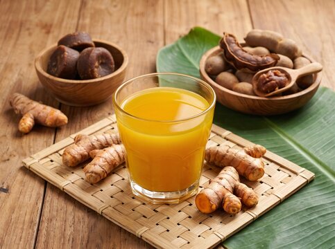 traditional indonesian herbal drink jamu kunyit asam