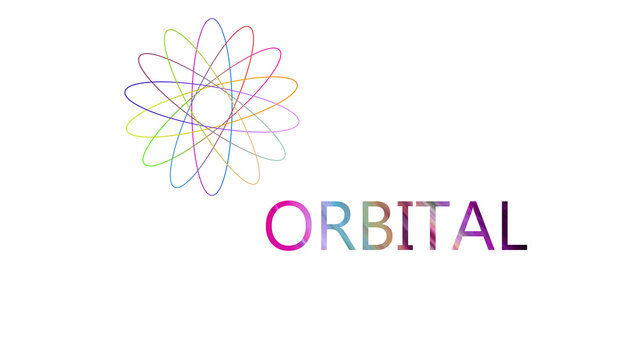 Orbital logo design  with Geometric Spirograph Pattern