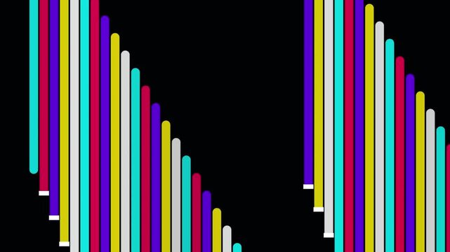 RGB Split Motion cascading pixel sorting waterfall stock motion footage rendered with CYBERPUNK NEON cyber aesthetic. Perfect for tech sci-fi digital glitch loop, cybernetic video transitions, stream 