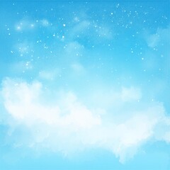 Obraz premium Dreamy Blue Sky with Soft White Clouds, Peaceful Nature and Summer Background Concept