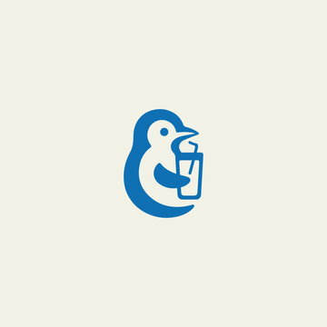 Clean and Minimal Penguin Logo