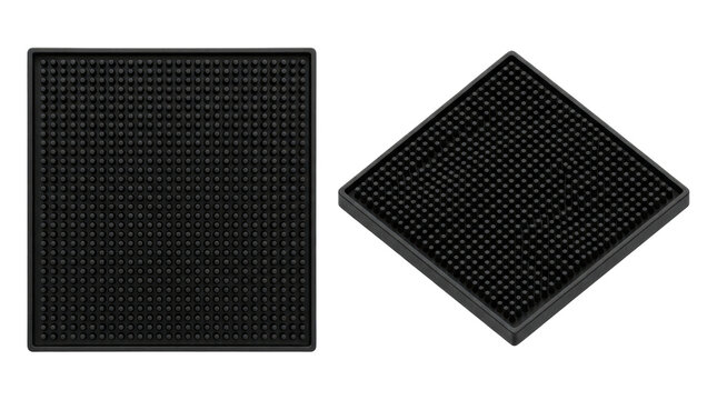 Square Black Rubber Bar Spill Mat
