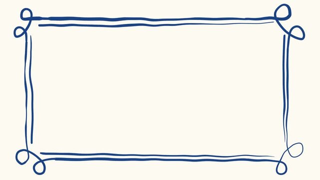 scribble pencil line sketchy frame border blank background animation