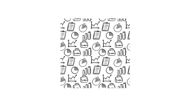 Hand drawn business charts pattern corporate planning strategy