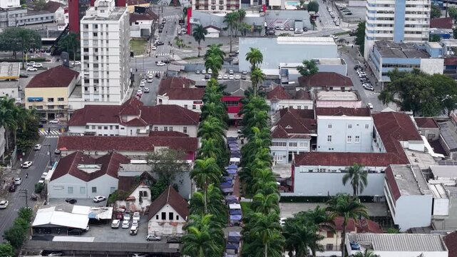 Vista A&eacute;rea da cidade de Joinville, Santa Catarina, Brasil. 