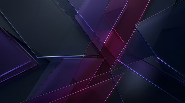 Abstract geometric background with translucent dark purple and